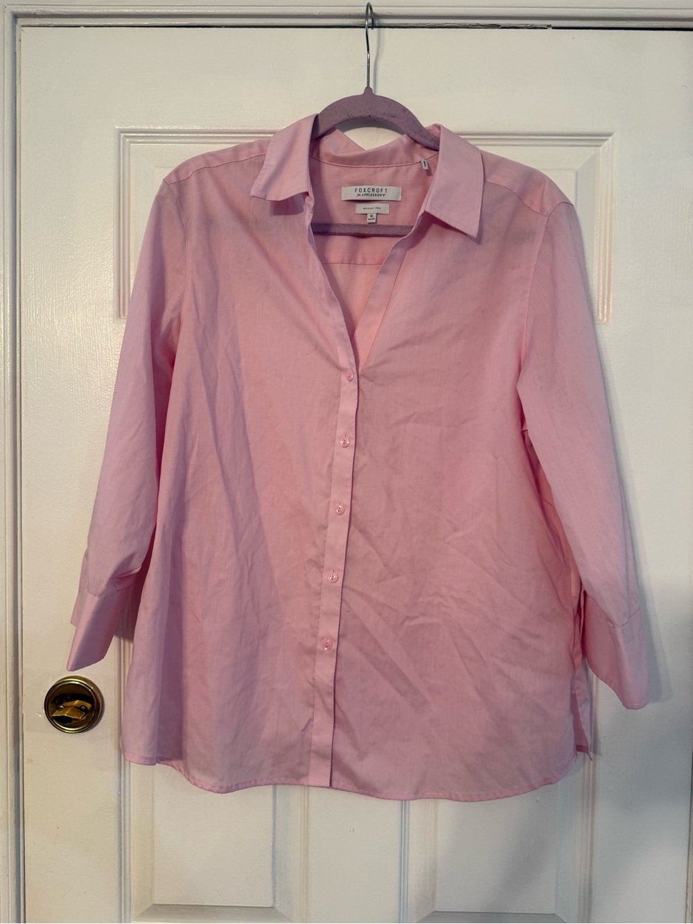 Foxcroft Pink Button-Down Shirt